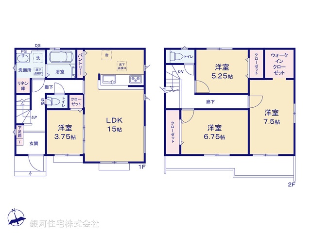 G00386675 東京都小平市上水新町２丁目 新築一戸建て 4727万円【間取図】
