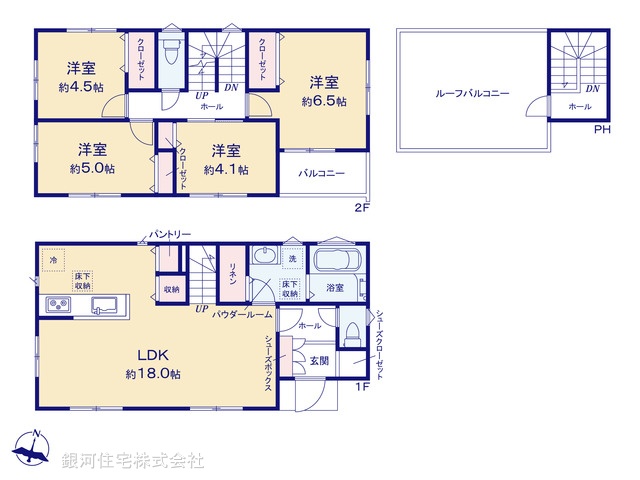 G00386711 神奈川県横須賀市舟倉１丁目 新築一戸建て 4480万円【間取図】