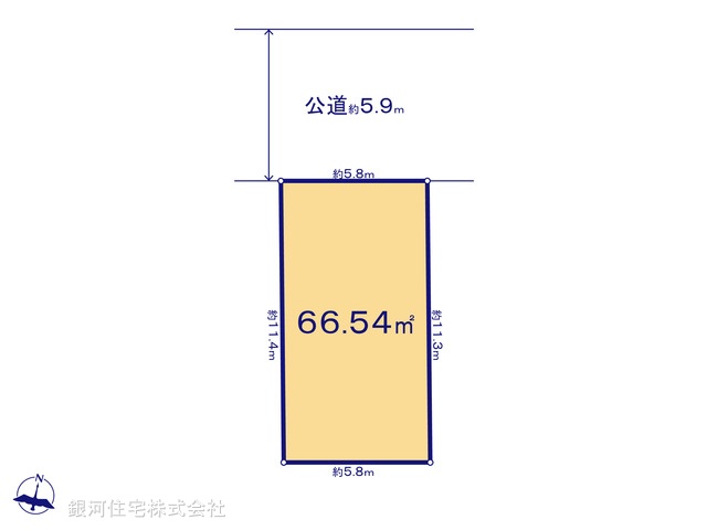 G00386723 千葉県松戸市五香西１丁目 土地 1250万円【区画図】