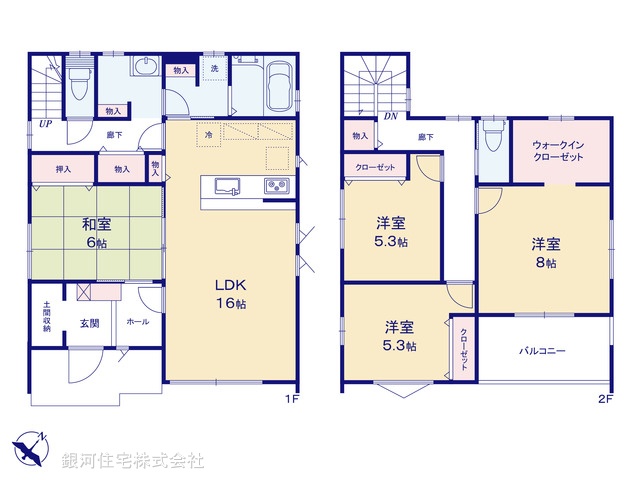 G00386751 埼玉県鴻巣市小松１丁目 新築一戸建て 3280万円【間取図】