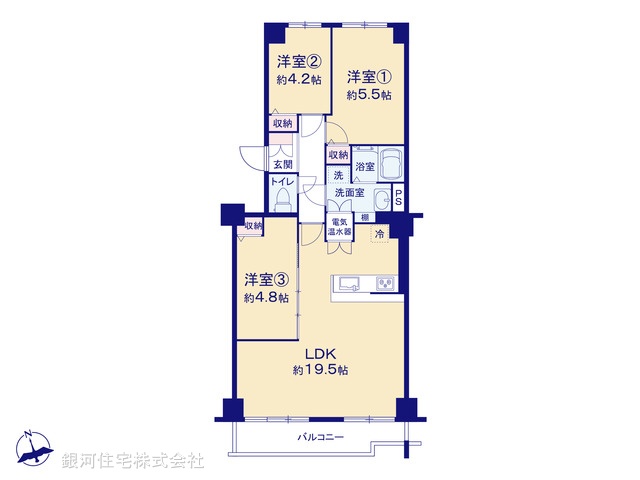 G00386774 埼玉県和光市本町 中古マンション 5099万円【間取図】