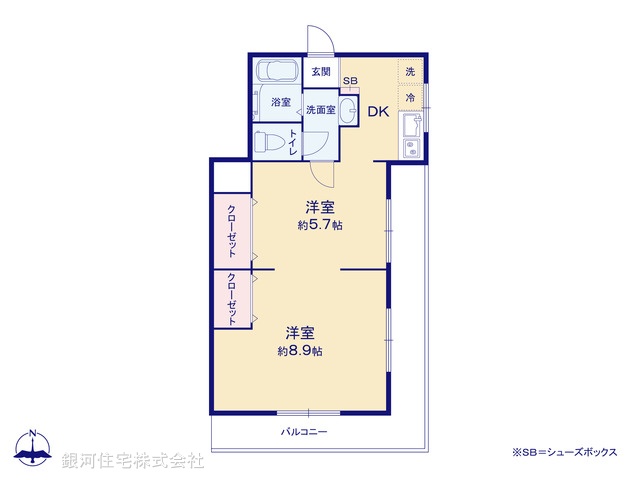 G00386793 神奈川県横浜市港北区日吉本町５丁目 中古マンション 1370万円【間取図】