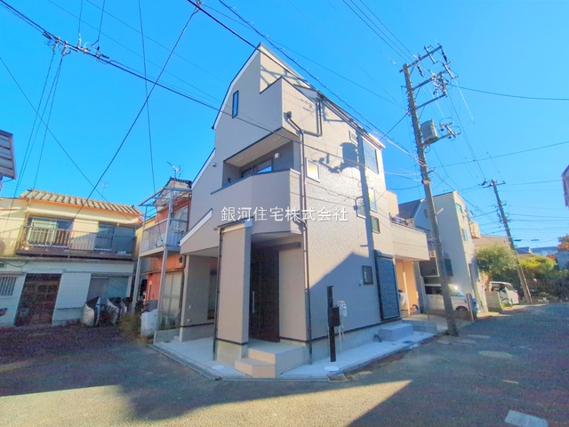 G00386821 千葉県市川市新田１丁目 新築一戸建て 3980万円 土地面積46.31m² (約14.00坪) 建物面積74.31m² (約22.47坪) 間取り２ＳＬＤＫ 築年月2025年12月(築１年以内)【外観13】