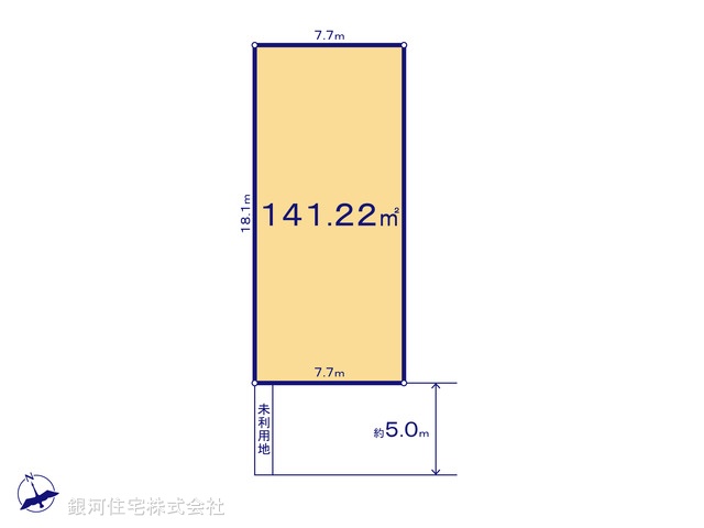 G00386849 東京都武蔵村山市中央３丁目 土地(建築条件付土地) 1780万円【区画図】