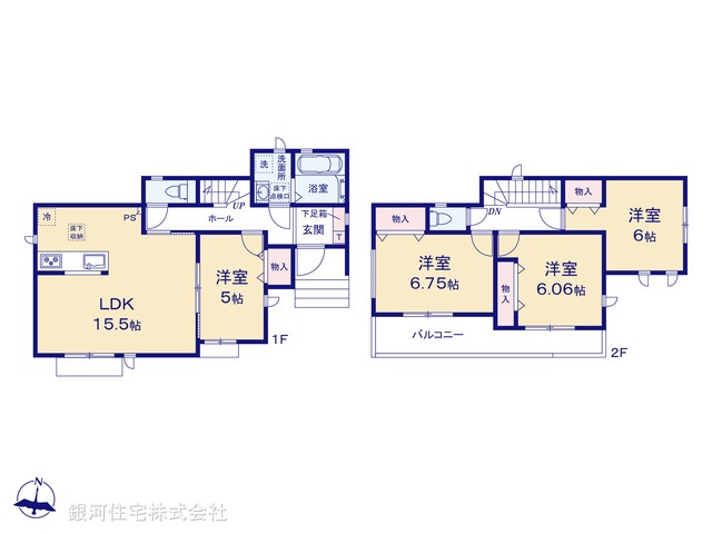 G00386857 埼玉県春日部市藤塚 新築一戸建て 2790万円【間取図】