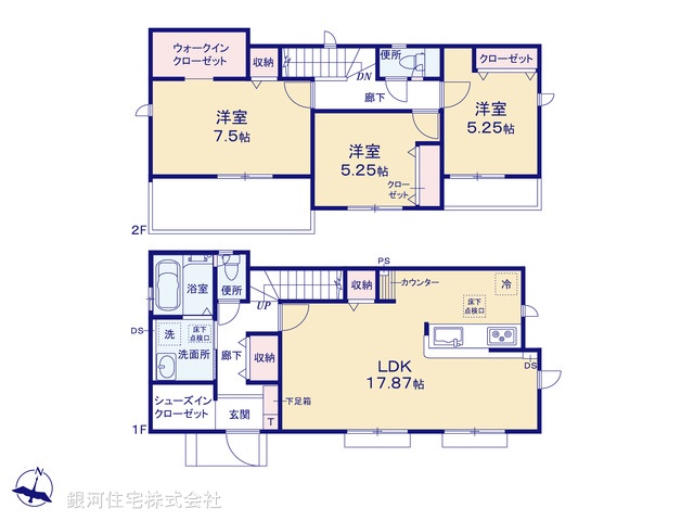 G00386877 東京都八王子市長房町 新築一戸建て 3299万円【間取図】