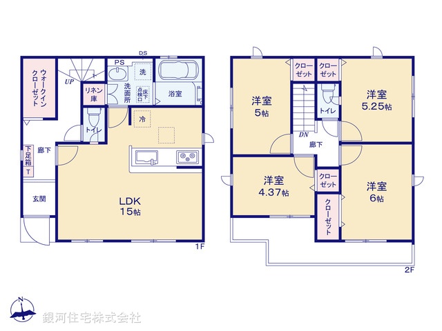 G00386897 東京都葛飾区東金町７丁目 新築一戸建て 4990万円【間取図】