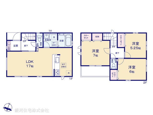 G00387029 千葉県松戸市新作 新築一戸建て 3990万円【間取図】
