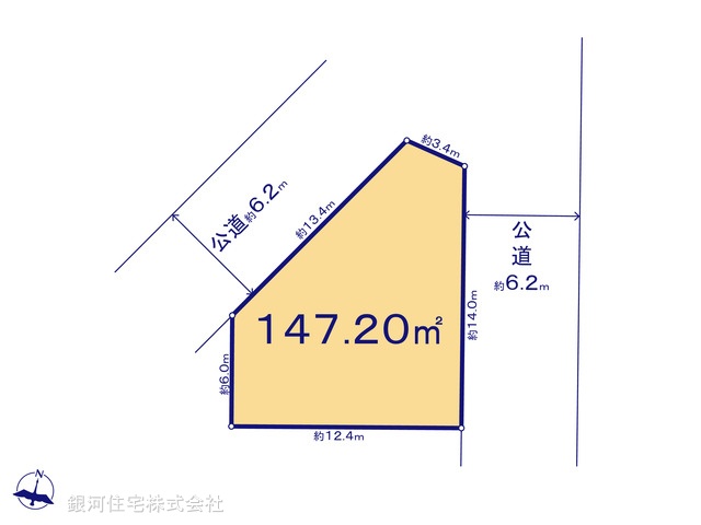 G00387067 埼玉県北足立郡伊奈町大字小室 土地 2580万円【区画図】