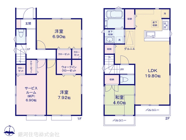 G00387077 千葉県船橋市南三咲３丁目 新築一戸建て 3780万円【間取図】