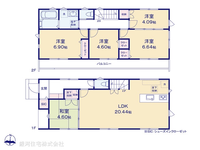 G00387078 千葉県船橋市南三咲３丁目 新築一戸建て 3780万円【間取図】