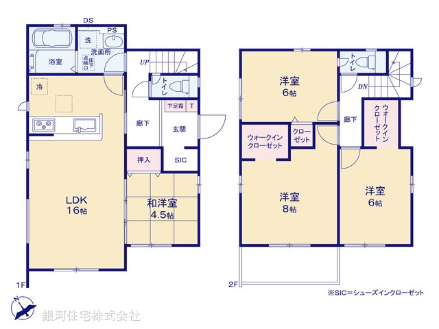 G00387110 千葉県船橋市松が丘１丁目 新築一戸建て 3490万円【間取図】