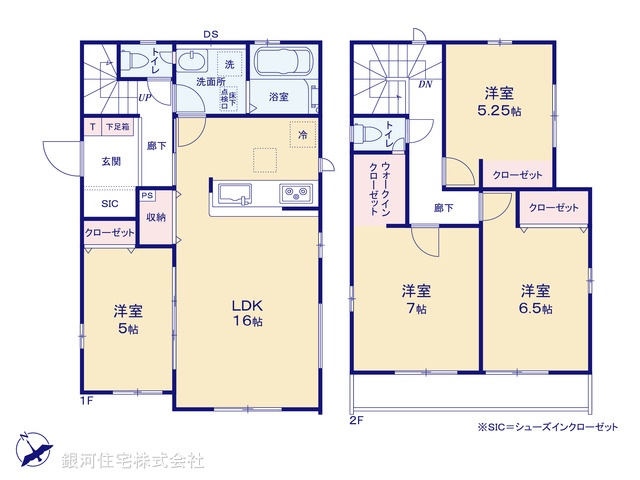 G00387111 千葉県船橋市松が丘１丁目 新築一戸建て 3490万円【間取図】