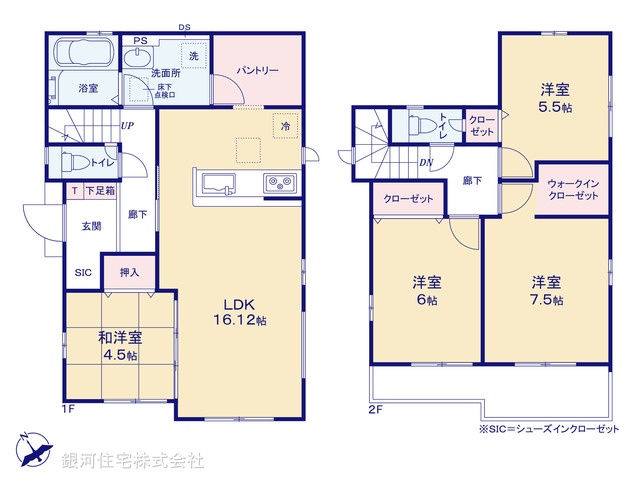 G00387112 千葉県船橋市松が丘１丁目 新築一戸建て 3590万円【間取図】