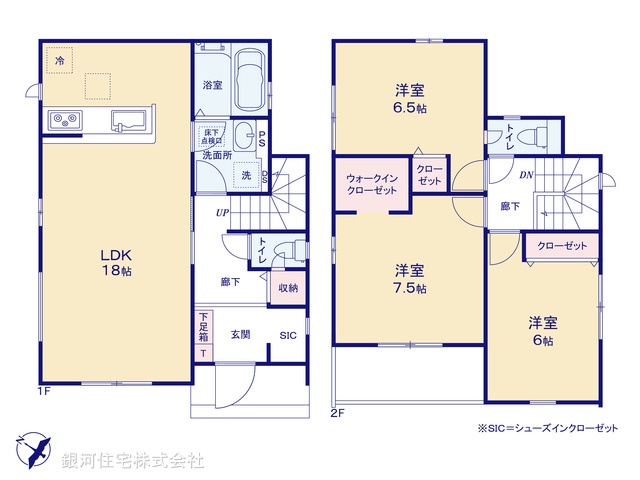 G00387114 千葉県船橋市松が丘１丁目 新築一戸建て 3090万円【間取図】