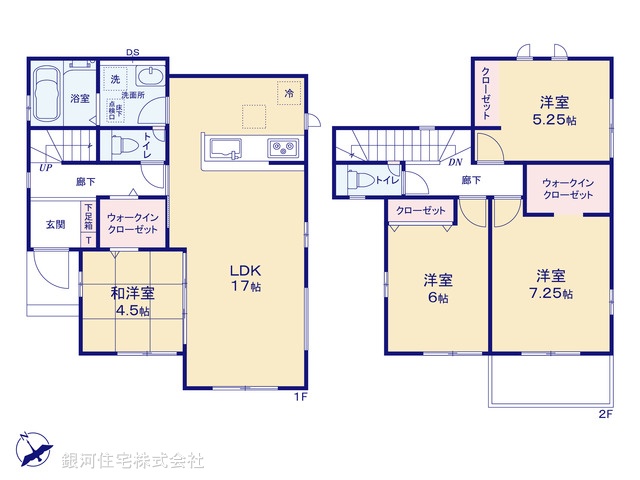 G00387117 千葉県船橋市松が丘１丁目 新築一戸建て 3490万円【間取図】