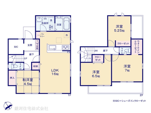 G00387120 千葉県船橋市松が丘１丁目 新築一戸建て 3490万円【間取図】
