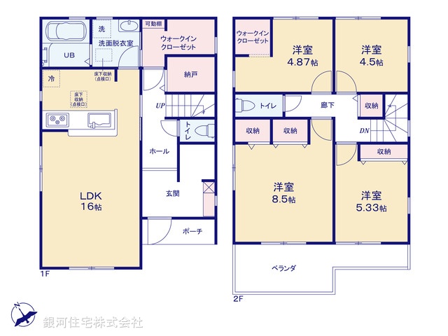 G00387134 東京都清瀬市下宿２丁目 新築一戸建て 3780万円【間取図】
