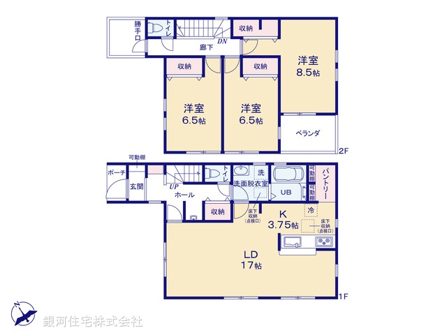 G00387148 東京都清瀬市下宿２丁目 新築一戸建て 3580万円【間取図】