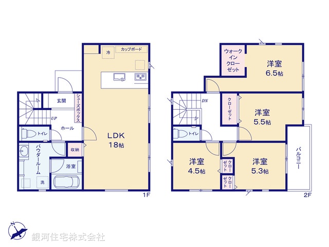 G00387172 東京都稲城市押立 新築一戸建て 5730万円【間取図】