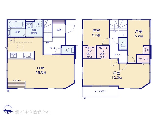 G00387187 埼玉県越谷市蒲生東町 新築一戸建て 3699万円【間取図】