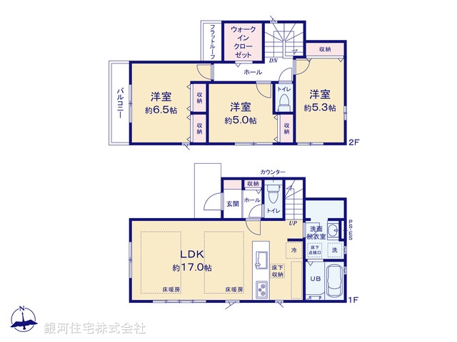 G00387248 東京都府中市朝日町１丁目 新築一戸建て 6799万円【間取図】