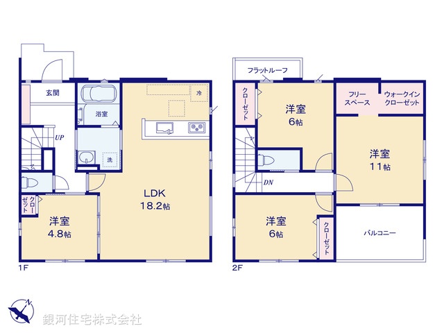 G00387258 埼玉県白岡市小久喜 新築一戸建て 4799万円【間取図】