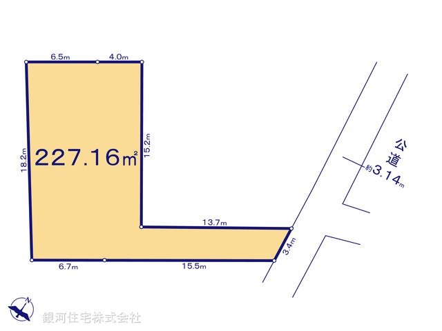 G00387259 千葉県柏市布施 土地 1790万円【区画図】