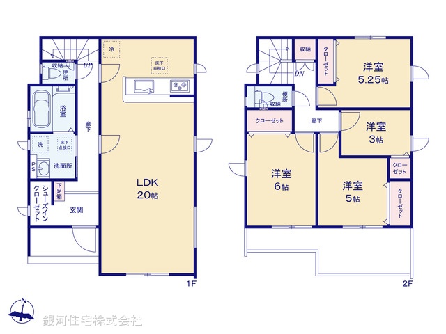 G00387261 埼玉県蓮田市大字黒浜 新築一戸建て 3480万円【間取図】