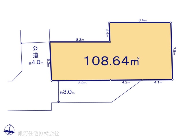 G00387303 東京都練馬区大泉町１丁目 土地 4650万円【区画図】
