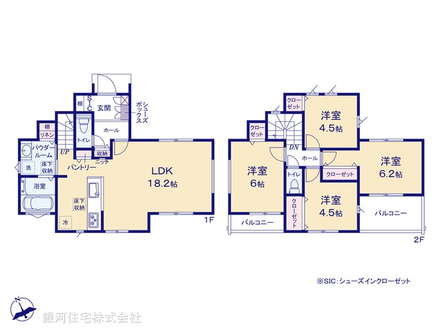 G00387343 神奈川県横須賀市田浦町６丁目 新築一戸建て 3480万円【間取図】