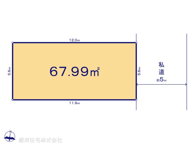 G00387345 東京都大田区南馬込３丁目 土地 5880万円【区画図】