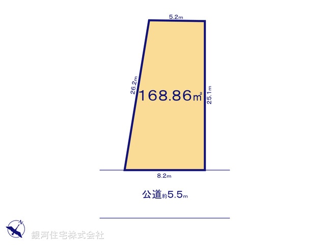 G00387354 千葉県市川市中山４丁目 土地 8780万円【区画図】