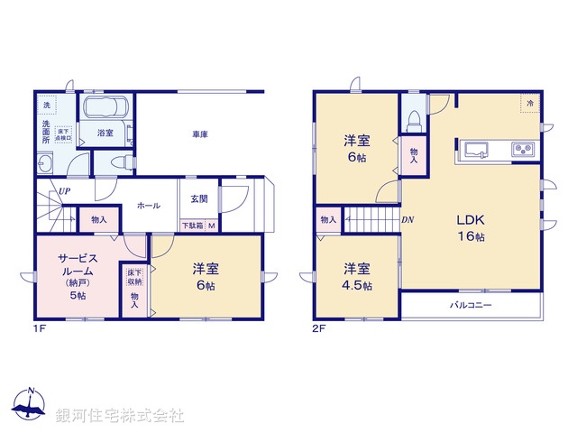 G00387388 東京都足立区谷在家３丁目 新築一戸建て 6090万円【間取図】