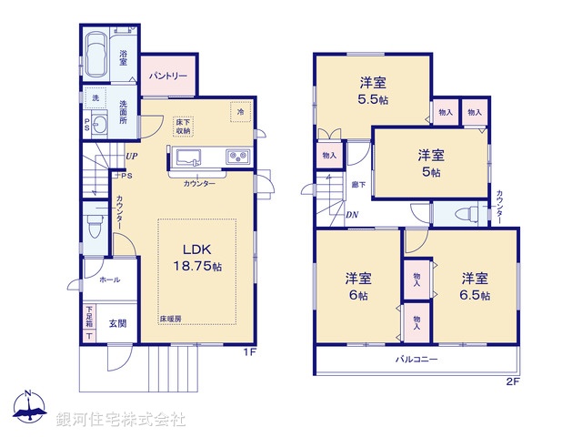 G00387408 神奈川県横浜市金沢区柴町 新築一戸建て 5998万円【間取図】