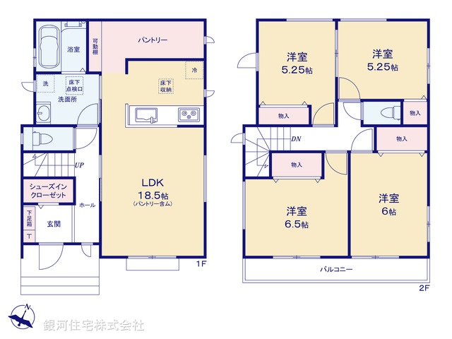 G00387417 埼玉県上尾市大字上尾下 新築一戸建て 3490万円【間取図】