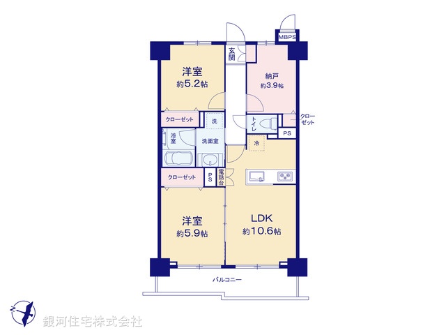 G00387426 埼玉県さいたま市南区内谷１丁目 中古マンション 3180万円【間取図】