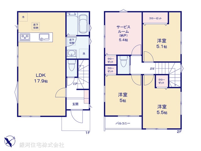 G00387437 千葉県浦安市今川２丁目 新築一戸建て 6180万円【間取図】