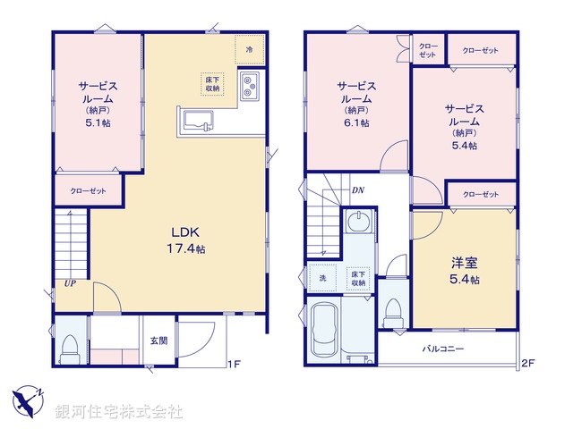 G00387438 千葉県浦安市今川２丁目 新築一戸建て 6180万円【間取図】