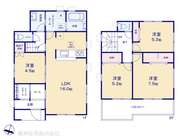 G00387445 埼玉県狭山市大字東三ツ木 新築一戸建て 3680万円【間取図】