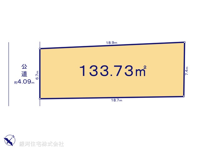G00387467 東京都昭島市緑町５丁目 土地 3550万円【区画図】