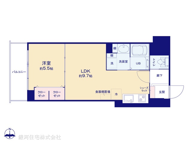 G00387594 東京都新宿区北新宿４丁目 中古マンション 3199万円【間取図】