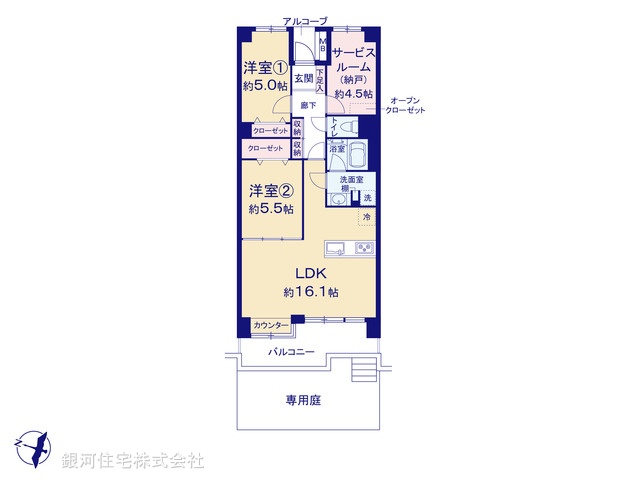 G00387643 千葉県市川市福栄３丁目 中古マンション 3980万円【間取図】