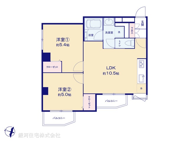 G00387678 東京都渋谷区神宮前２丁目 中古マンション 6899万円【間取図】