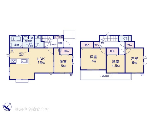 G00387688 東京都東村山市恩多町３丁目 新築一戸建て 5190万円【間取図】