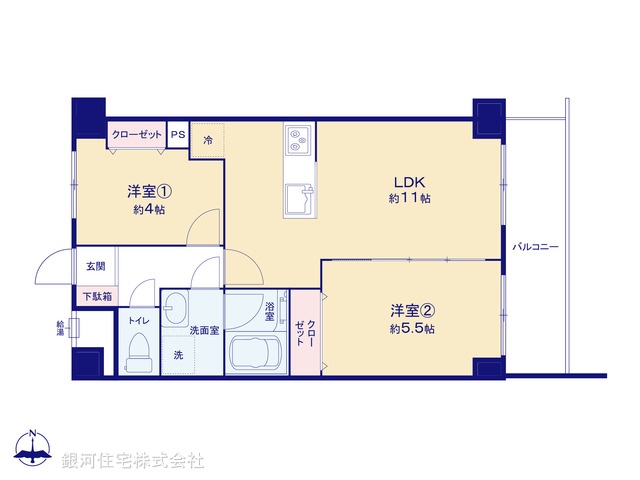 G00387707 神奈川県横浜市瀬谷区橋戸１丁目 中古マンション 2190万円【間取図】