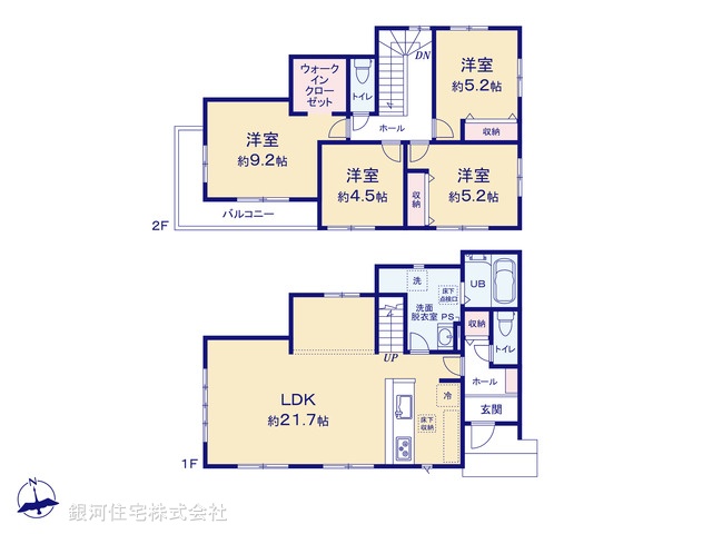 G00387708 埼玉県春日部市備後東３丁目 新築一戸建て 3099万円【間取図】