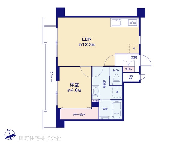 G00387773 東京都板橋区中丸町 中古マンション 3199万円【間取図】
