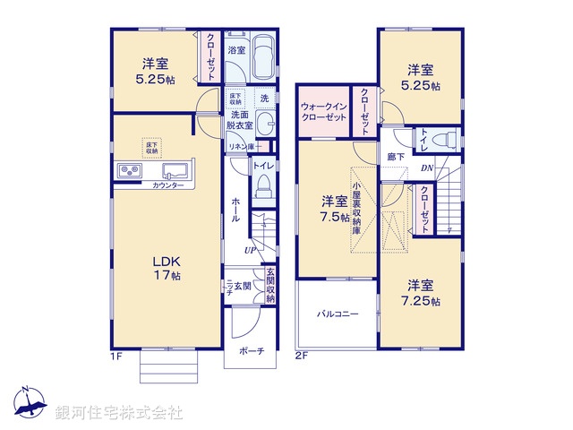 G00387857 神奈川県厚木市金田 新築一戸建て 3280万円【間取図】