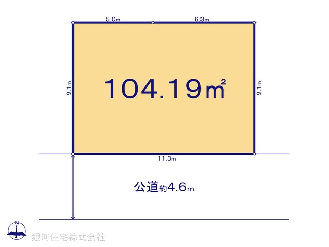 G00387904 埼玉県春日部市牛島 土地 1380万円【区画図】